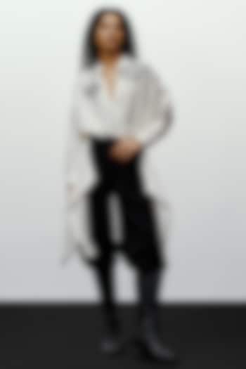 Black Silk & Suiting High-Waisted Pants by 431-88 By Shweta Kapur at Pernia's Pop Up Shop