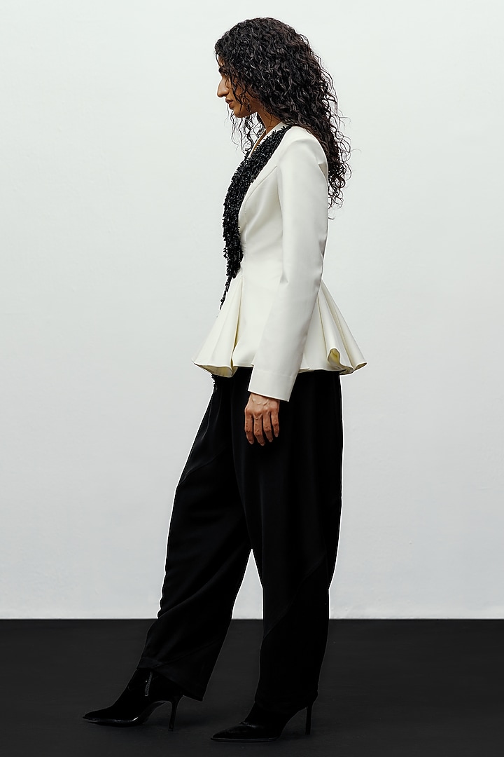 Black Suiting High-Waisted Pants by 431-88 By Shweta Kapur at Pernia's Pop Up Shop