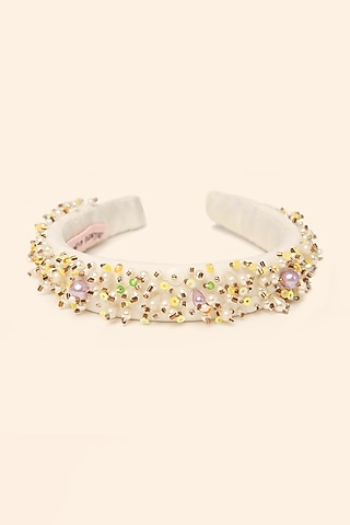 Multi-Colored Embroidered Handcrafted Hairband For Girls by Shining Kanika
