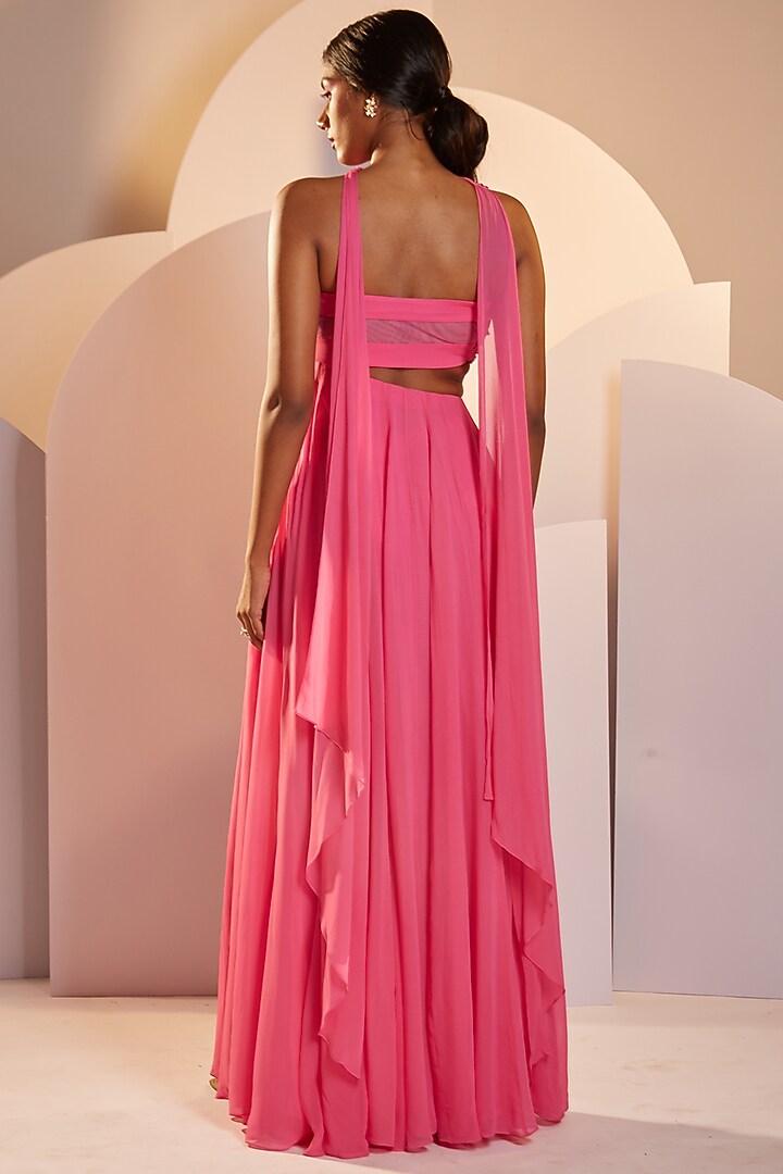 Hot Pink Embellished Kurta Set by SHLOKA KHIALANI at Pernia's Pop Up Shop