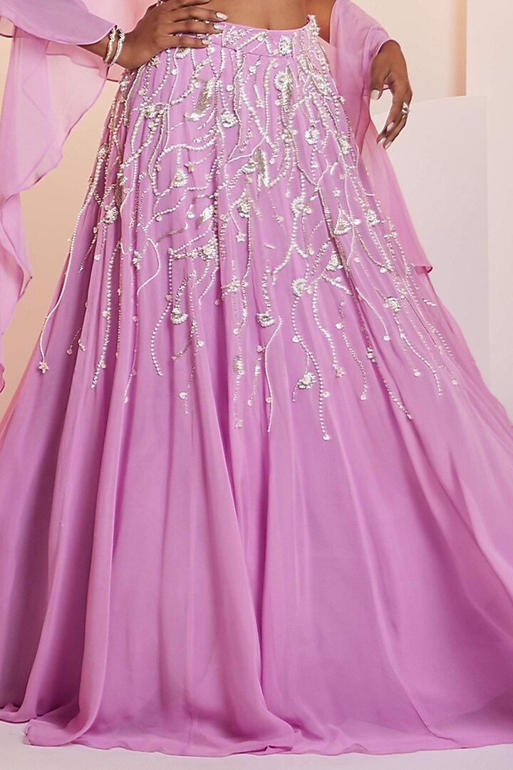 Purple Embellished Wedding Lehenga Set by SHLOKA KHIALANI at Pernia's Pop Up Shop