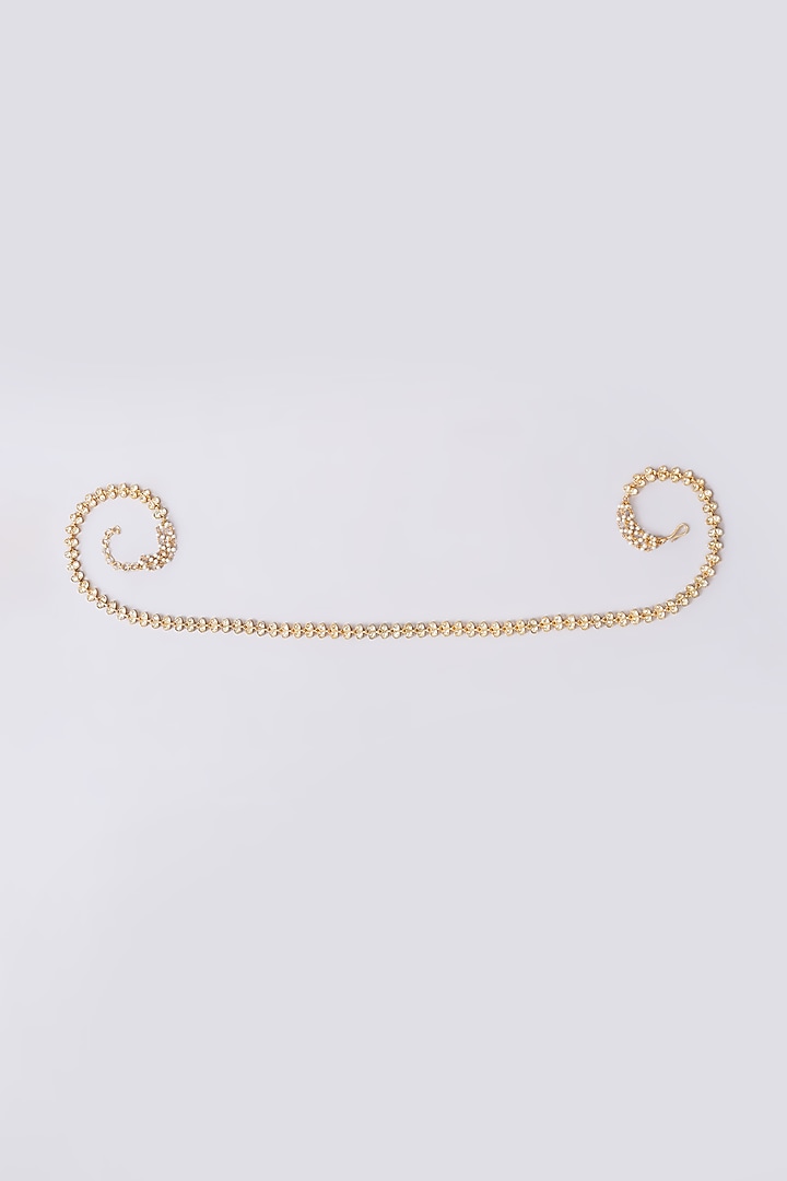 Gold Plated Jadau Kundan Polki Waistbelt by Shlok Jewels at Pernia's Pop Up Shop