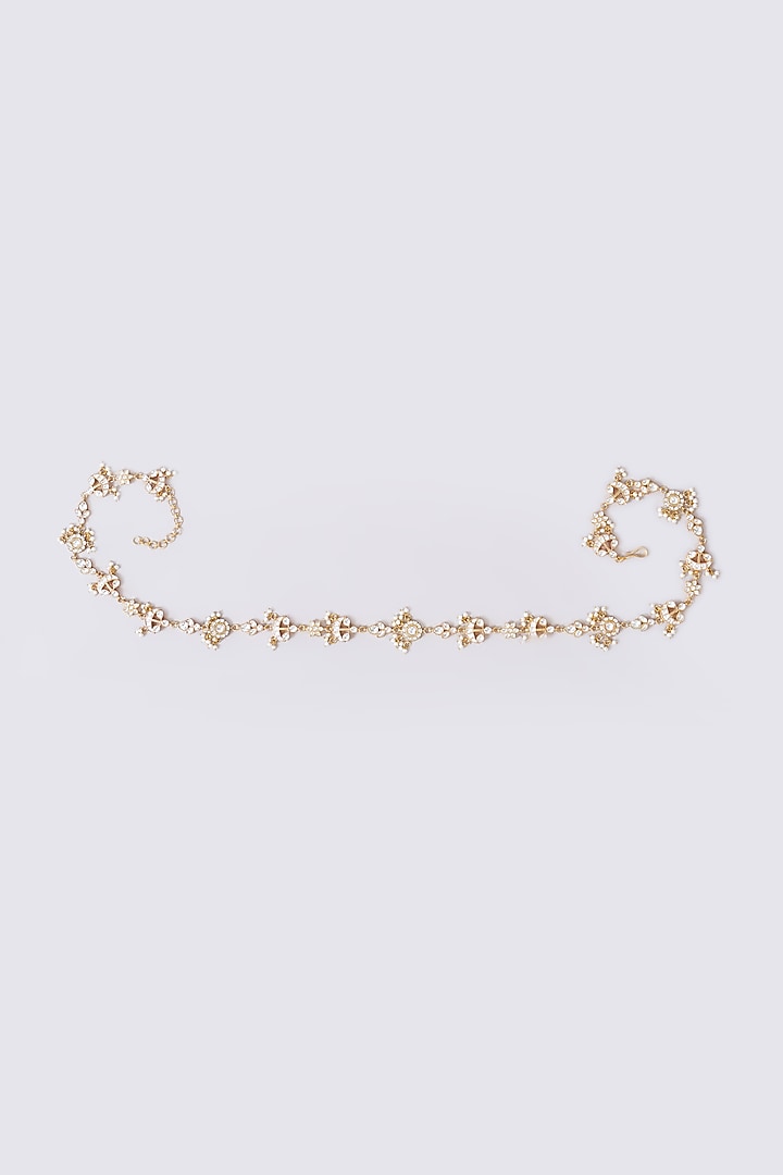 Gold Plated Jadau Kundan Polki Waistbelt by Shlok Jewels at Pernia's Pop Up Shop