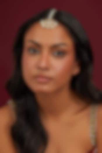 Gold Plated Mother Of Pearl Maangtikka by Shlok Jewels at Pernia's Pop Up Shop