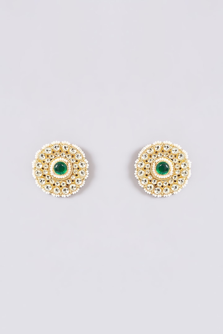 Gold Plated Jadau Kundan Polki Choker Necklace Set by Shlok Jewels at Pernia's Pop Up Shop