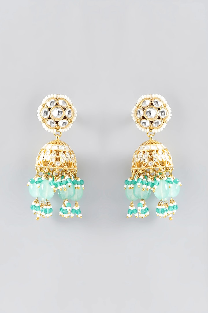 Gold Plated Kundan & Pearl Necklace Set by Shlok Jewels at Pernia's Pop Up Shop