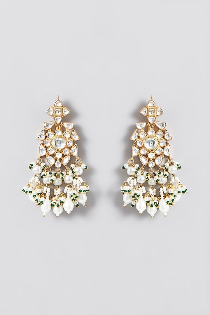 Gold Plated Kundan Polki & Semi-Precious Stone Necklace Set by Shlok Jewels at Pernia's Pop Up Shop