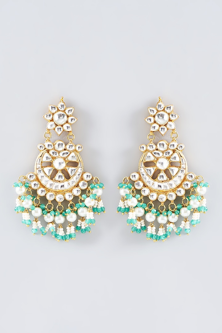 Gold Plated Kundan Polki & Semi-Precious Stone Necklace Set by Shlok Jewels at Pernia's Pop Up Shop