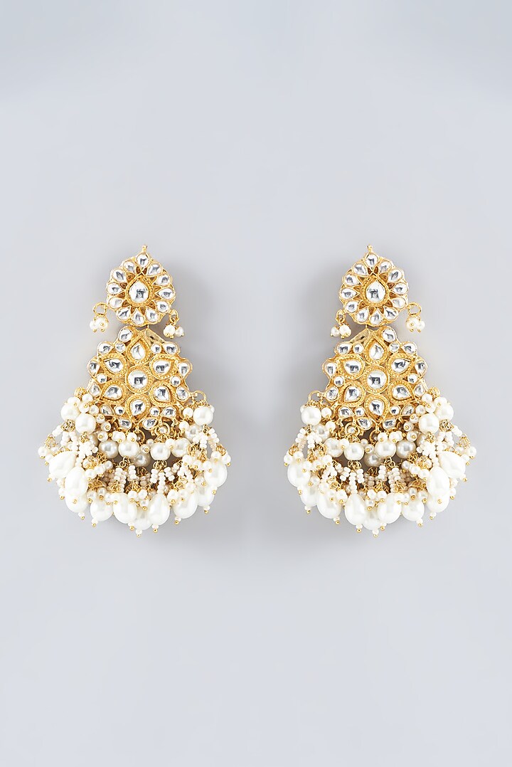 Gold Plated Kundan Polki & Semi-Precious Stone Necklace Set by Shlok Jewels at Pernia's Pop Up Shop