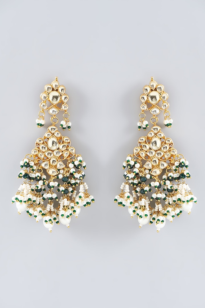 Gold Plated Kundan Polki & Semi-Precious Stone Necklace Set by Shlok Jewels at Pernia's Pop Up Shop