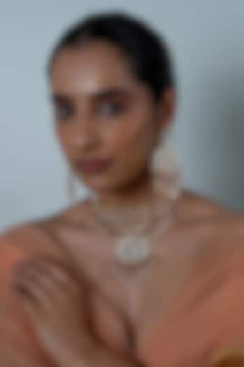 Gold Plated Kundan Polki Jadau Choker Necklace Set by Shlok Jewels at Pernia's Pop Up Shop