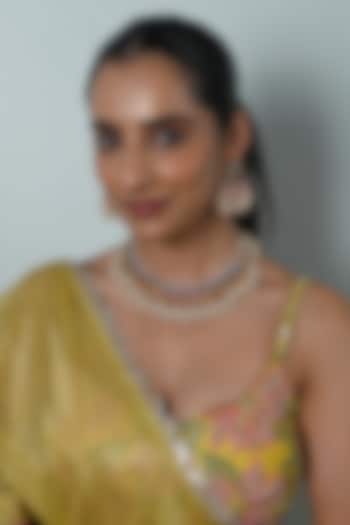 Gold Plated Turquoise Kundan Polki Jadau Necklace Set by Shlok Jewels at Pernia's Pop Up Shop