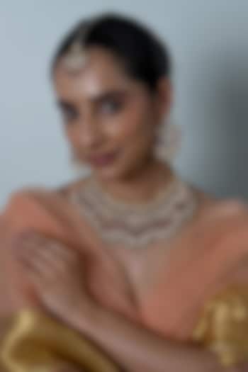 Gold Plated Kundan Polki Jadau Necklace Set by Shlok Jewels at Pernia's Pop Up Shop