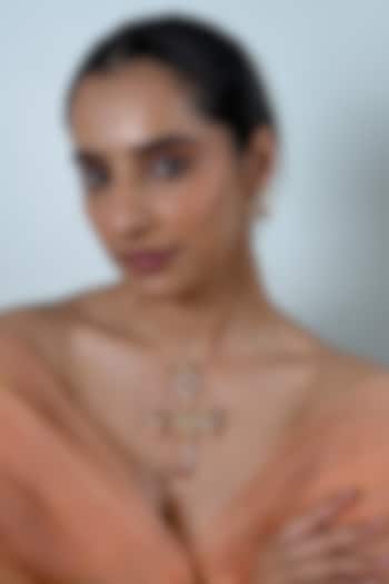 Gold Plated Multi-Colored Kundan Polki Jadau Pendant Necklace Set by Shlok Jewels at Pernia's Pop Up Shop