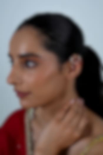 Gold Plated Jadau Kundan Polki Cuff Earrings by Shlok Jewels at Pernia's Pop Up Shop
