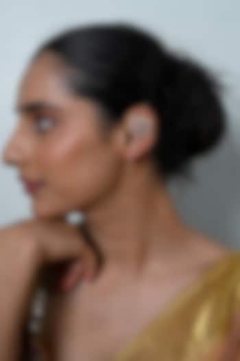 Gold Plated Jadau Kundan Polki Cuff Earrings by Shlok Jewels at Pernia's Pop Up Shop