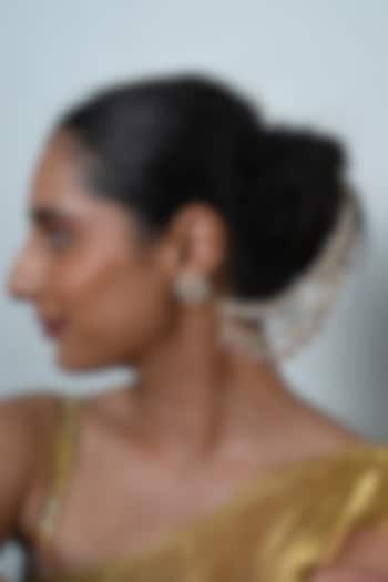 Gold Plated Jadau Kundan Polki Earchains by Shlok Jewels at Pernia's Pop Up Shop