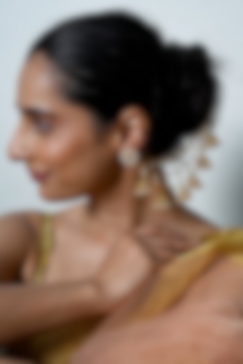 Gold Plated Jadau Multi-Colored Kundan Polki Earchains by Shlok Jewels at Pernia's Pop Up Shop