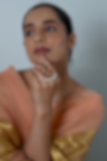 Gold Plated Jadau Multi-Colored Kundan Polki Ring by Shlok Jewels at Pernia's Pop Up Shop