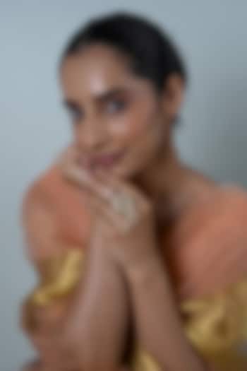 Gold Plated Jadau Multi-Colored Kundan Polki Ring by Shlok Jewels at Pernia's Pop Up Shop