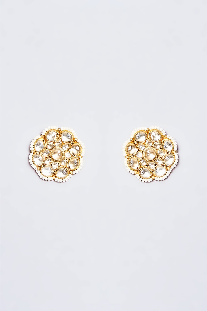 Gold Plated Kundan Polki Choker Necklace Set by Shlok Jewels at Pernia's Pop Up Shop