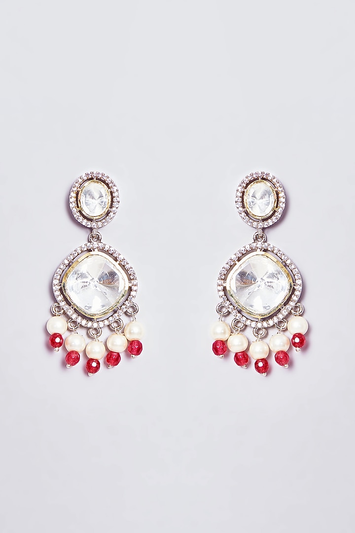 Gold Plated Kundan Polki Beaded Necklace Set by Shlok Jewels at Pernia's Pop Up Shop