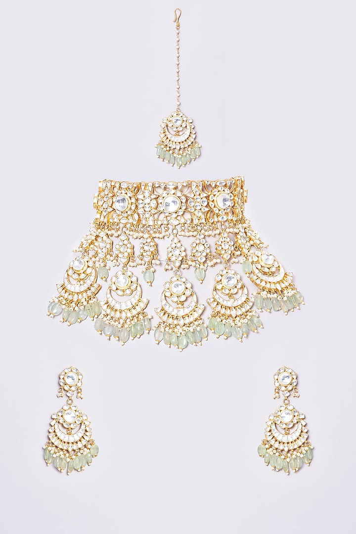 Bridal Choker Kundan Choker Set Amazon Buy Peora Indian Wedding