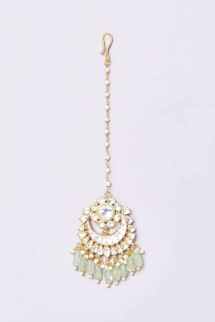 Gold Plated Kundan Choker Necklace Set by Shlok Jewels at Pernia's Pop Up Shop