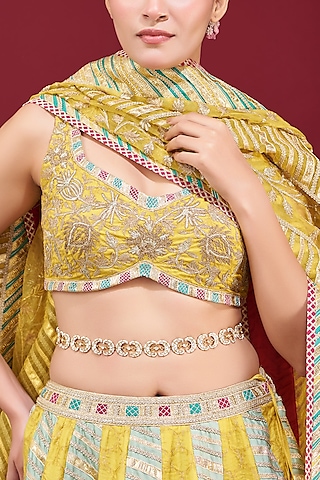 Indian Traditional Fashionable Embroidery Cloth Saree Waist Belt
