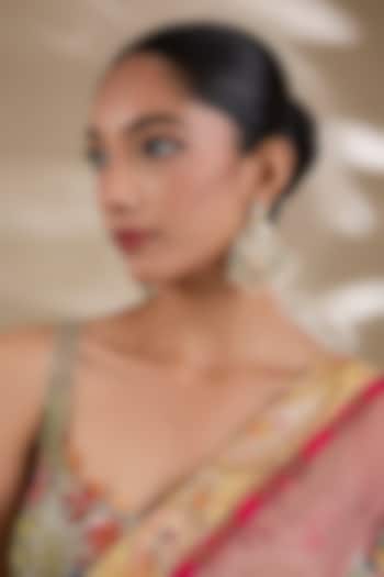 Gold Plated Mother Of Pearl & Semi-Precious Stone Dangler Earrings by Shlok Jewels at Pernia's Pop Up Shop