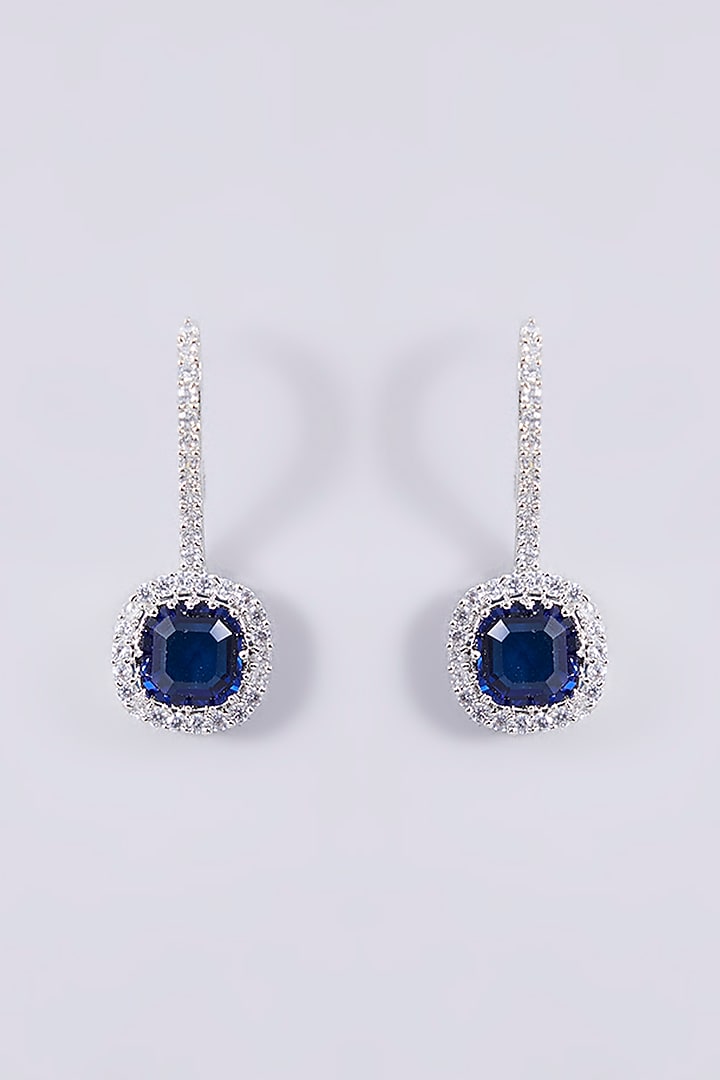 White Finish Zircon & Blue Stone Choker Necklace Set by Shlok Jewels at Pernia's Pop Up Shop