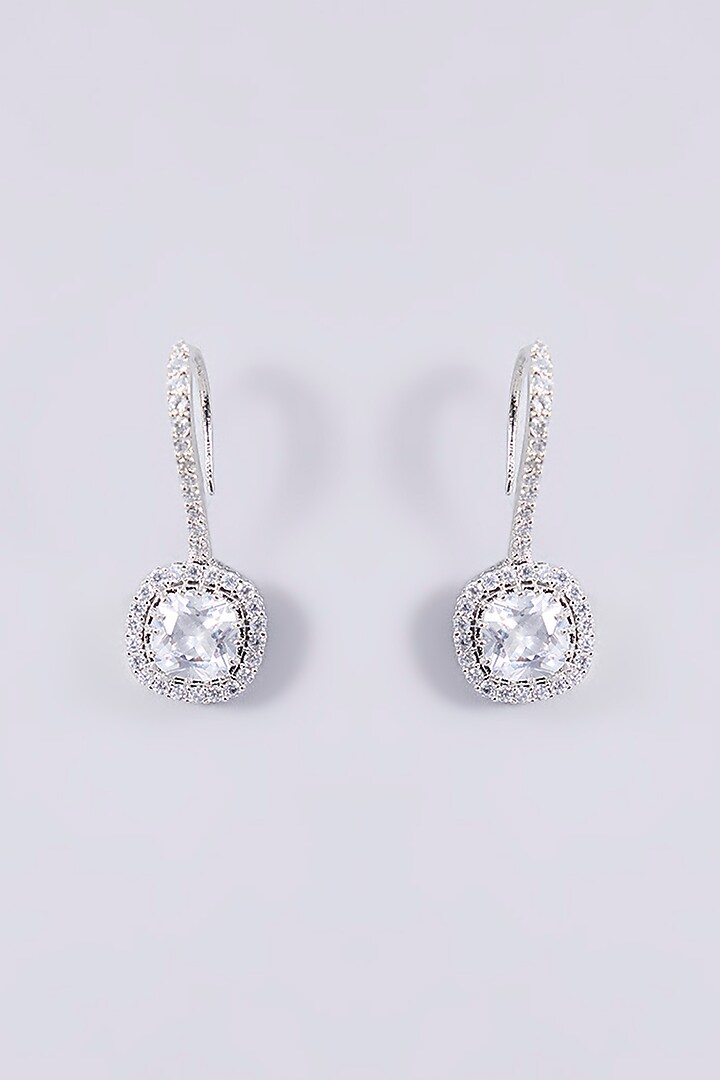 White Finish Zircon Necklace Set by Shlok Jewels at Pernia's Pop Up Shop
