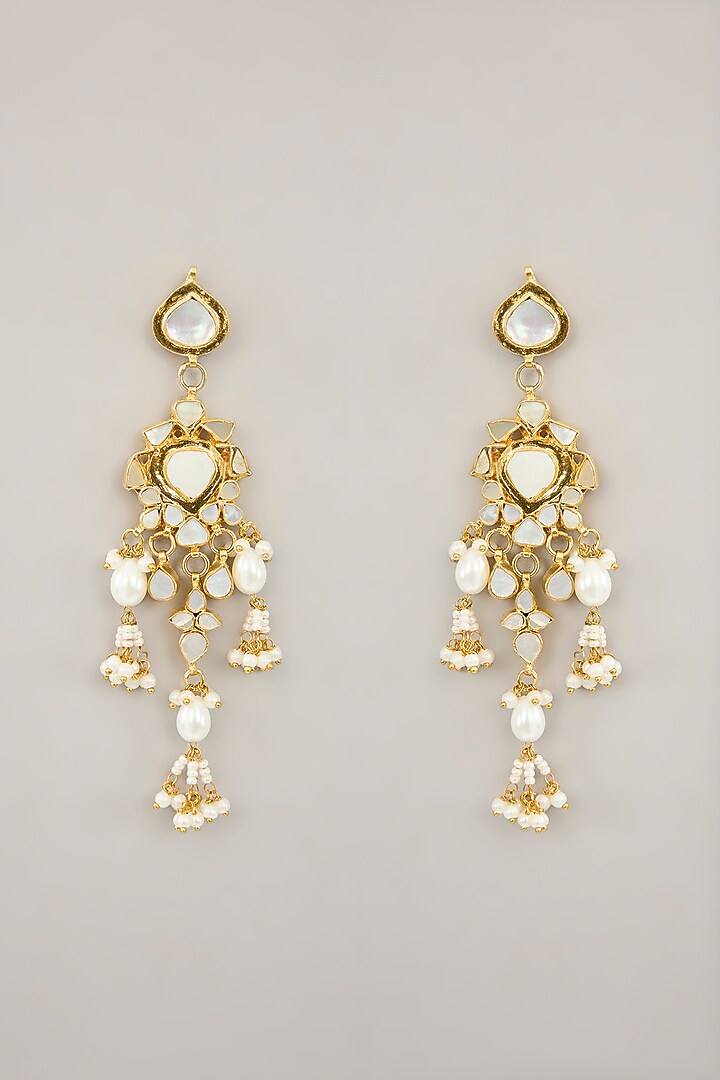 Gold Plated Mother of Pearl Necklace Set by Shlok Jewels at Pernia's Pop Up Shop
