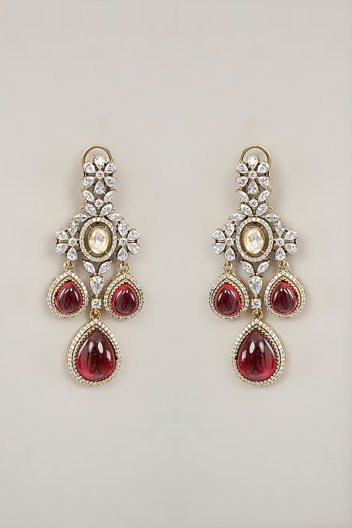 Gold Plated Jadau Faux Polki Necklace Set by Shlok Jewels at Pernia's Pop Up Shop