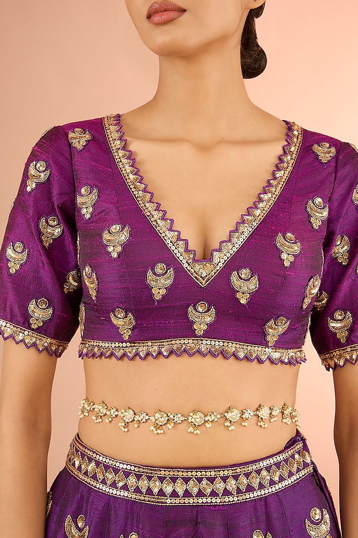 Gold Plated Jadau Kundan Polki Waist Belt by Shlok Jewels at Pernia's Pop Up Shop