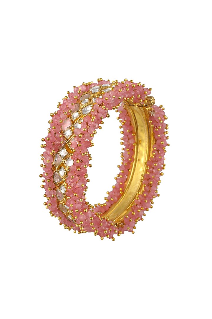 Gold Plated Kundan Openable Bangles by Shlok Jewels at Pernia's Pop Up Shop