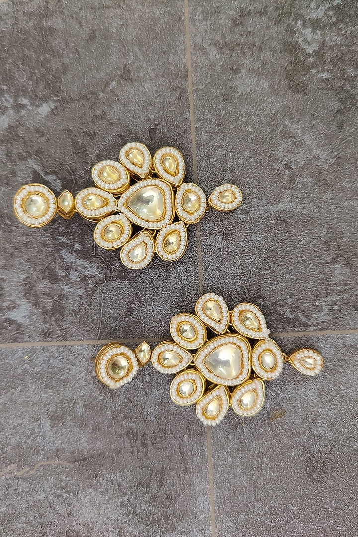 Gold Plated Necklace Set With Kundan Polki by Shlok Jewels at Pernia's Pop Up Shop