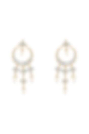 Gold Plated Mother Of Pearl Earrings by Shlok Jewels