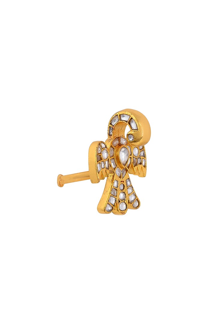 Gold Plated Kundan Polki & Natural Stones Ring by Shlok Jewels at Pernia's Pop Up Shop