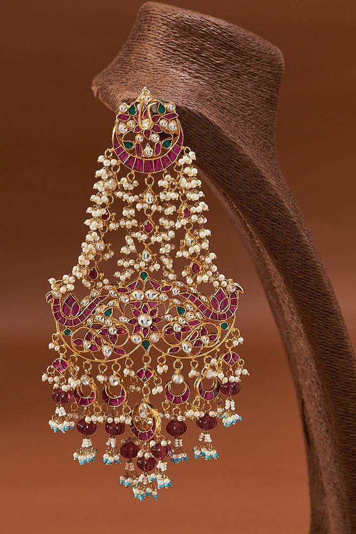 Gold Plated Kundan Polki Pasa by Shlok Jewels at Pernia's Pop Up Shop
