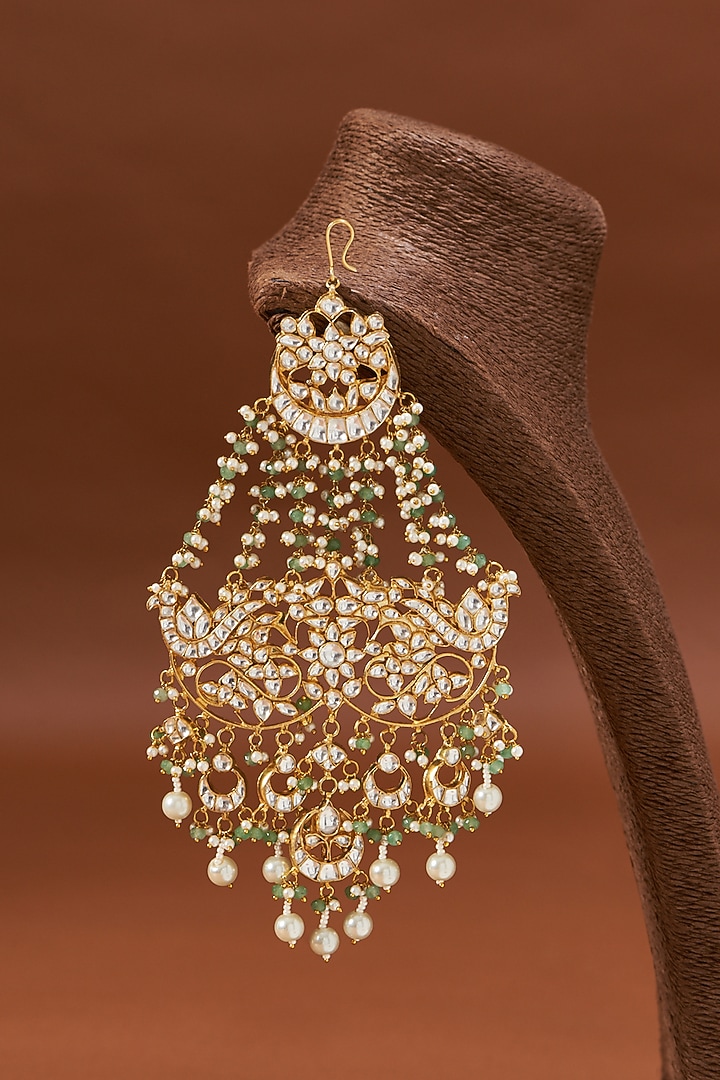 Gold Plated Pasa With Kundan Polki by Shlok Jewels at Pernia's Pop Up Shop