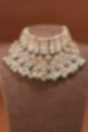 Gold Plated Gemstones Necklace Set by Shlok Jewels