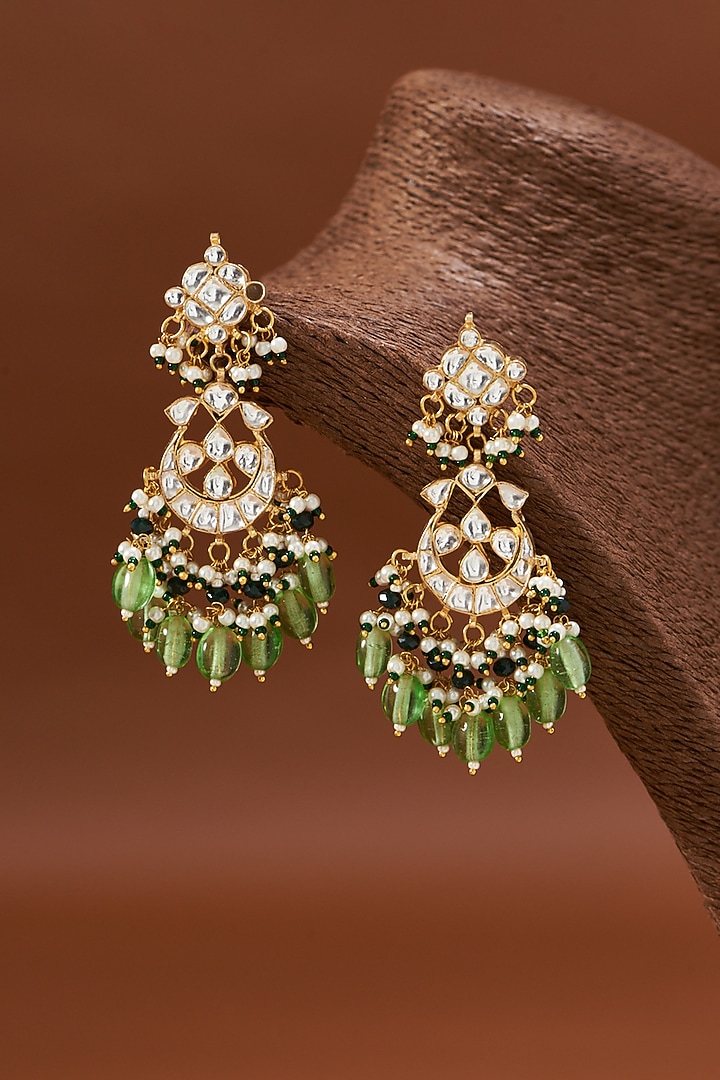 Gold Plated Semi Precious Stones Necklace Set by Shlok Jewels at Pernia's Pop Up Shop