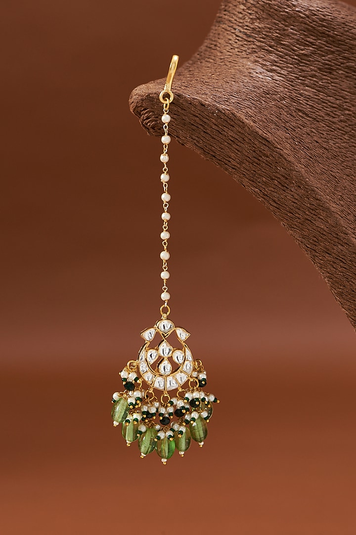 Gold Plated Semi Precious Stones Necklace Set by Shlok Jewels at Pernia's Pop Up Shop