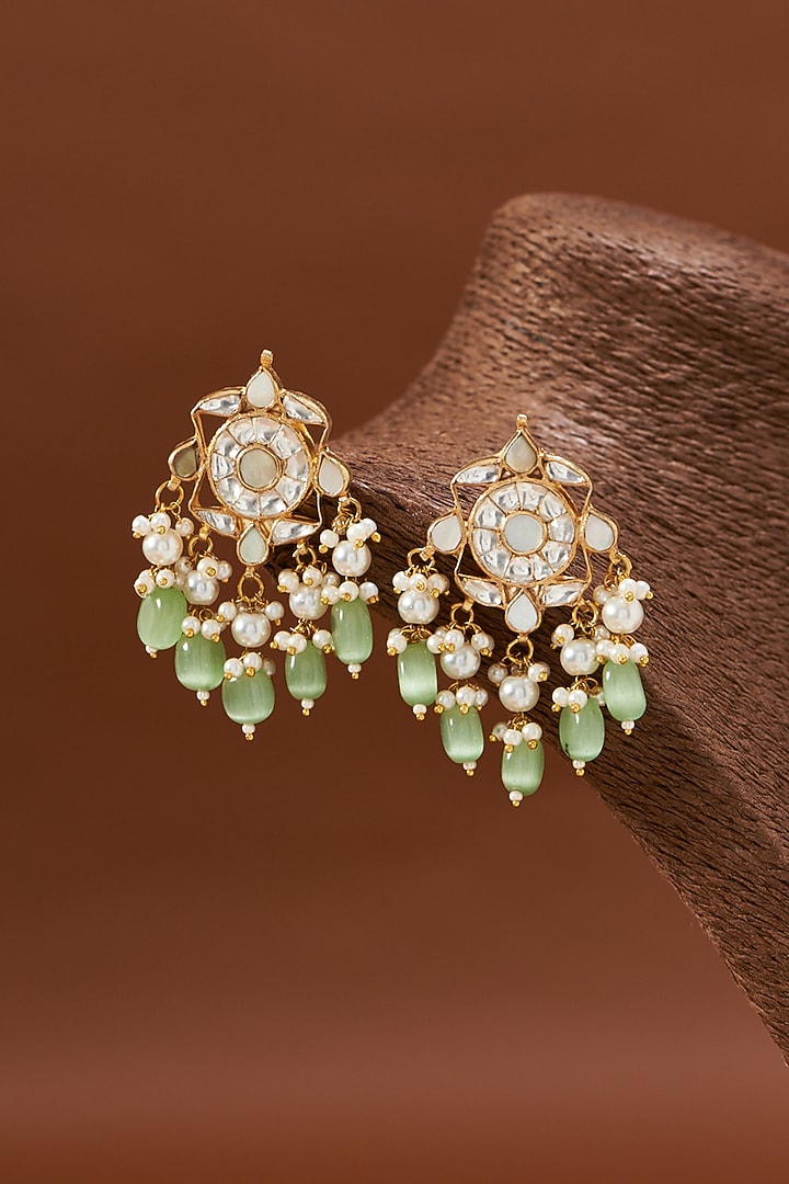 Gold Plated Necklace Set With Kundan by Shlok Jewels at Pernia's Pop Up Shop