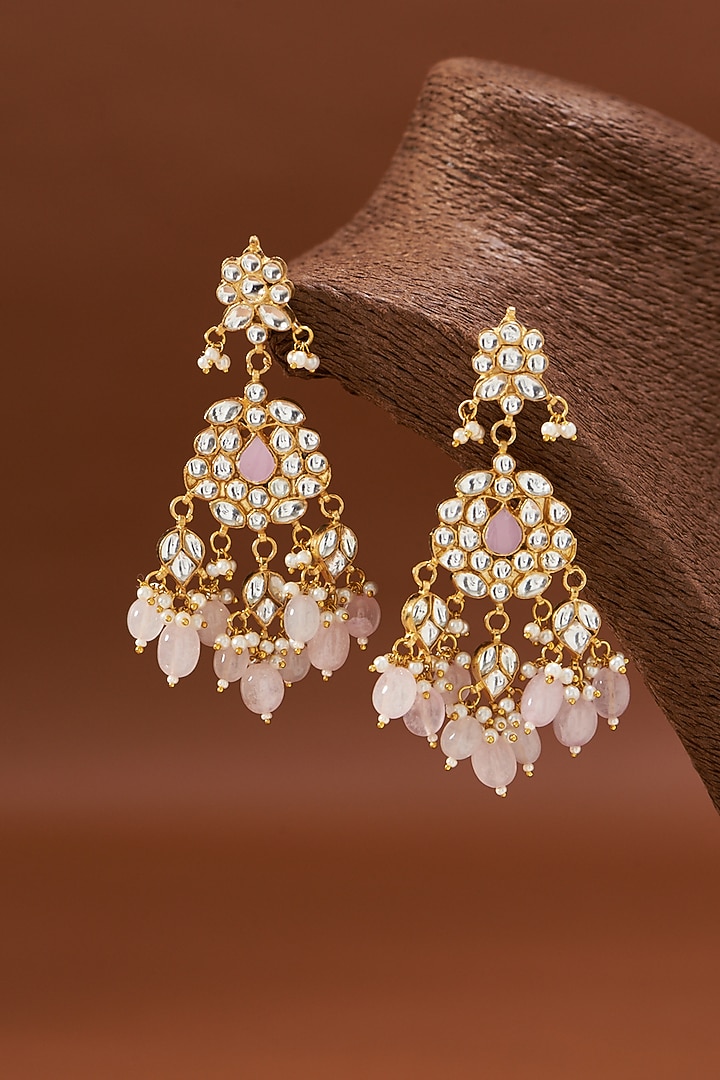 Gold Plated Necklace With Gemstones by Shlok Jewels at Pernia's Pop Up Shop