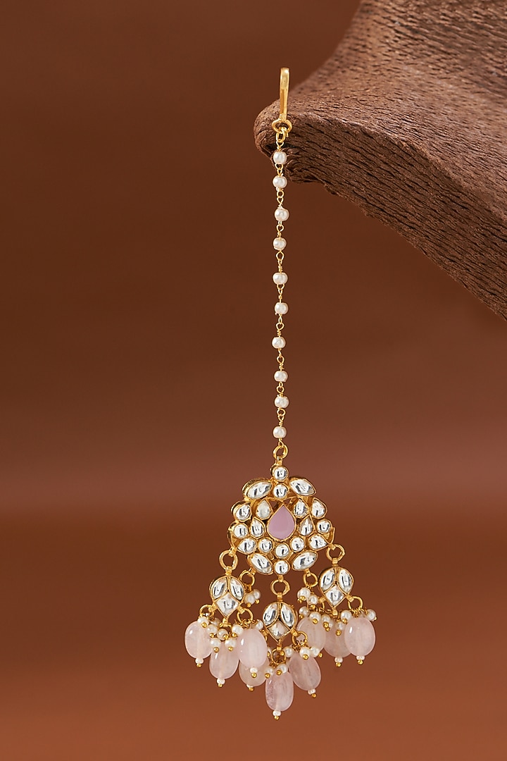 Gold Plated Necklace With Gemstones by Shlok Jewels at Pernia's Pop Up Shop