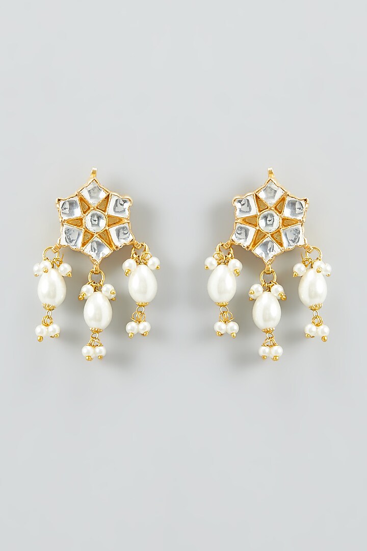 Gold Plated Kundan Necklace Set by Shlok Jewels at Pernia's Pop Up Shop