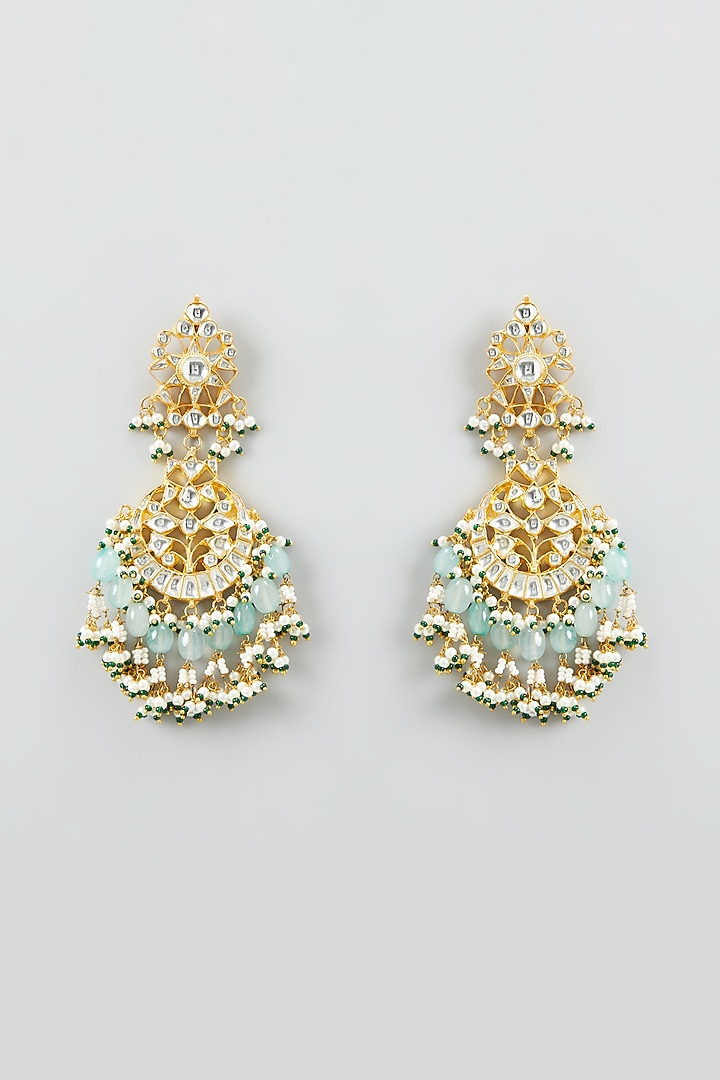 Gold Plated Kundan Necklace Set by Shlok Jewels at Pernia's Pop Up Shop