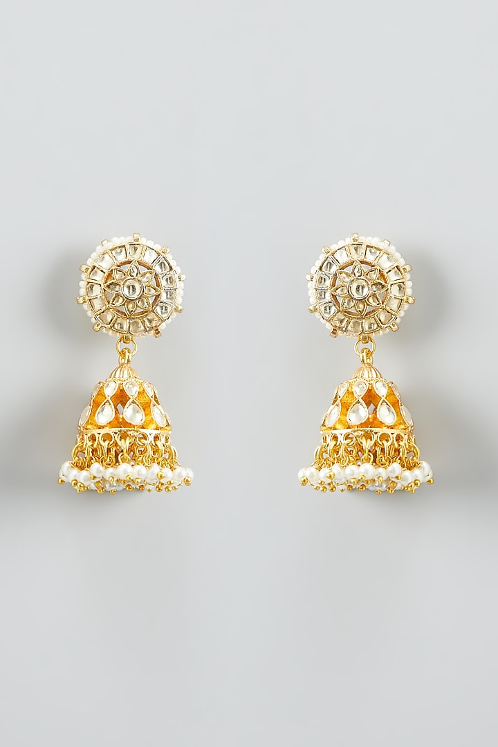 Gold Plated Kundan Necklace Set by Shlok Jewels at Pernia's Pop Up Shop
